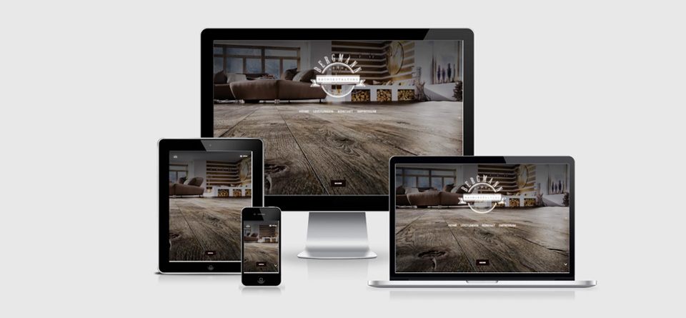 Responsive Website Alex Bergmann Raumgestaltung auf verschiedenen Endgeräten