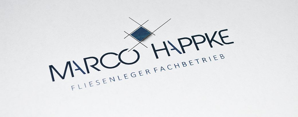 Logodesign Marco Happke Fliesenlegerfachbetrieb, gestaltet von ziiiegler DESIGN