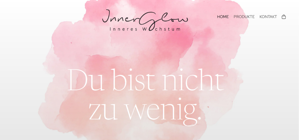 Webshop-Mockup InnerGlow, responsive auf Desktop und Mobile